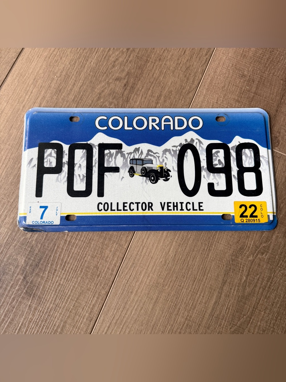 Colorado License Plate Collectors Series POF098 Man Cave Blue White Bar Decor - Picture 7 of 7